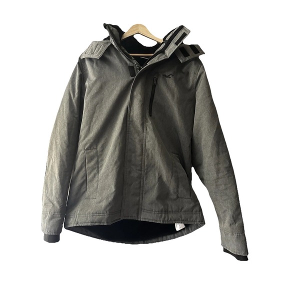 Hollister All Weather Hooded Lined Coat Mens Sz M Outdoors Layers